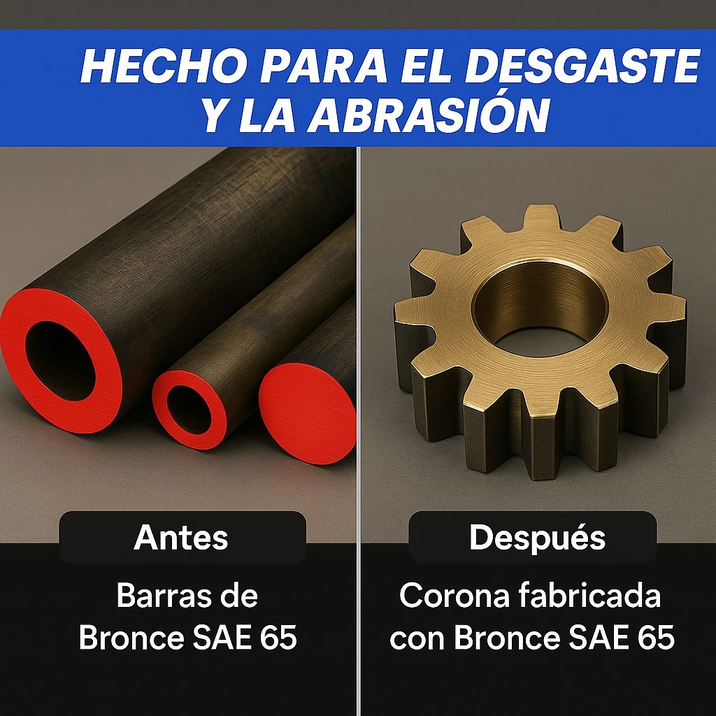 Barrones de bronce industrial utilizados en maquinaria y procesos industriales